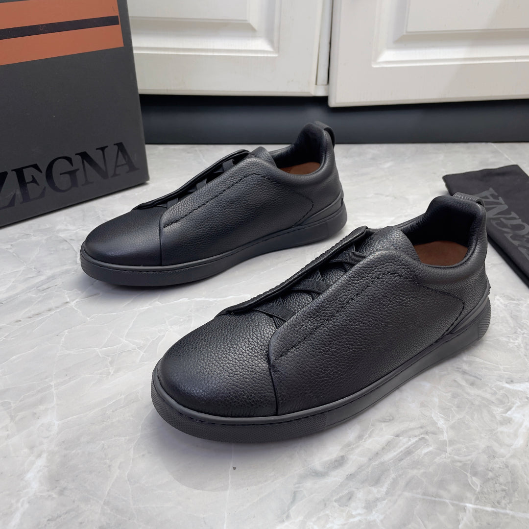 Zegna Triple Stitch Low-Top Sneakers
