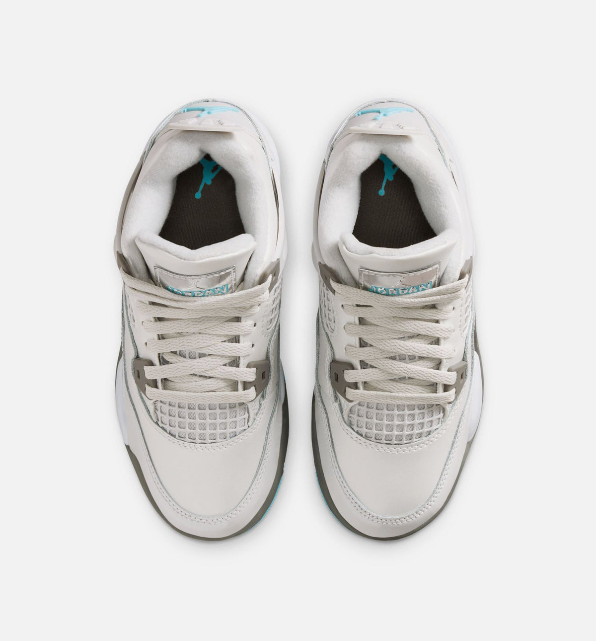 Air Jordan 4 Retro Blue Chill Preschool Shoes - Photon Dust/Blue Chill/Flat Pewter/White/Blue Tint