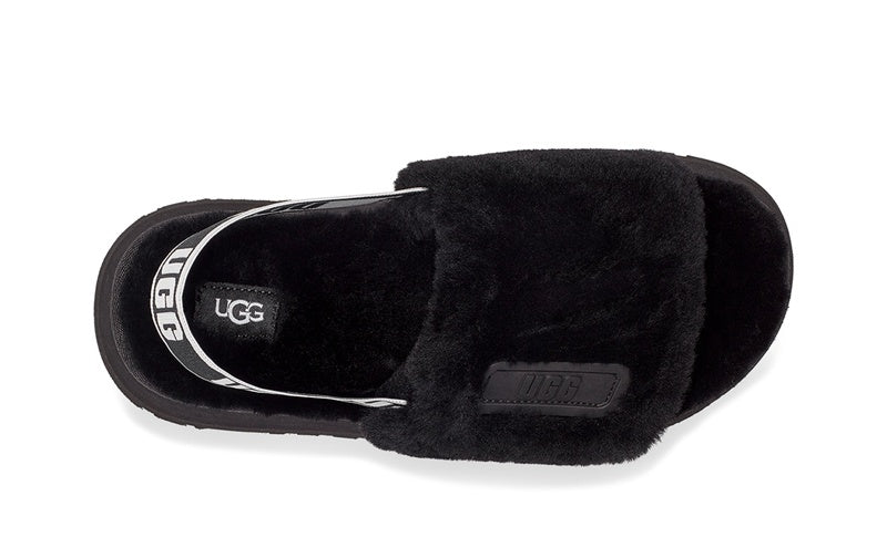 Black Disco Fluffy Sandals — New Arrival | In Stock