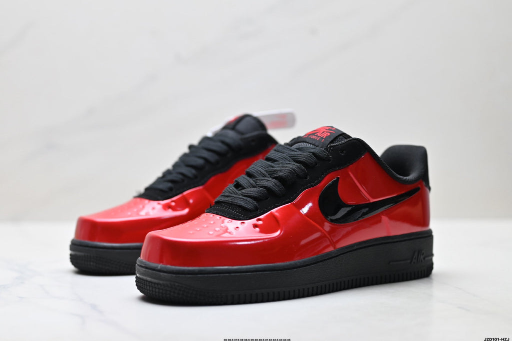 Nike Air Force 1 Low Red Black Unisex Sneakers Style 20