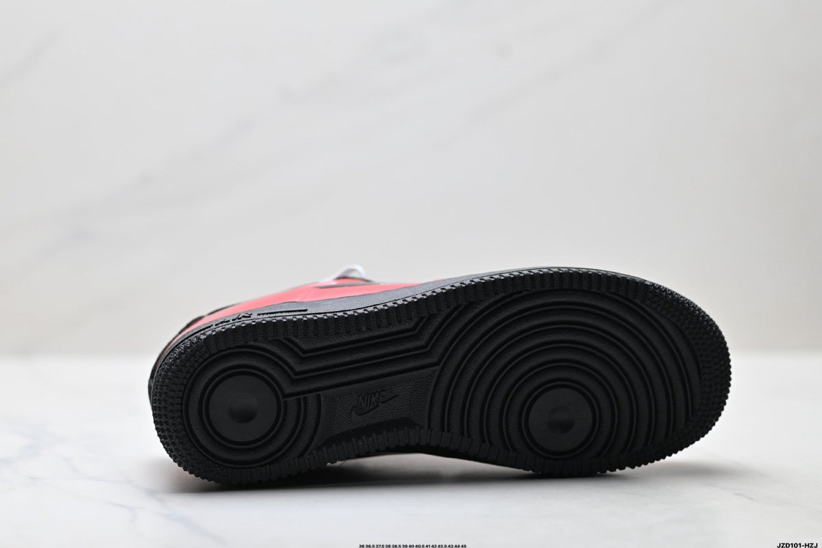 Nike Air Force 1 Low Red Black Unisex Sneakers Style 20