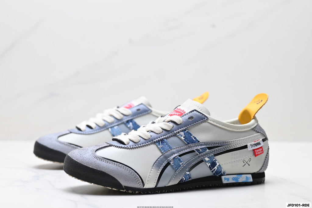 Onitsuka Tiger Retro Low Top Gray Blue Orange Unisex Shoes Style 26