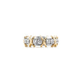 Tiffany Style Crossover Cubic Zirconia 18K Gold-Plated Ring