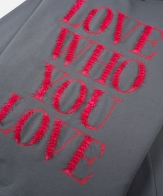 Paper Planes Love Who You Love Hoodie 'Washed Black'