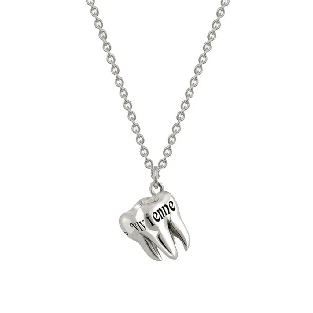Vivienne Westwood Style Tooth Orb Pendant Necklace