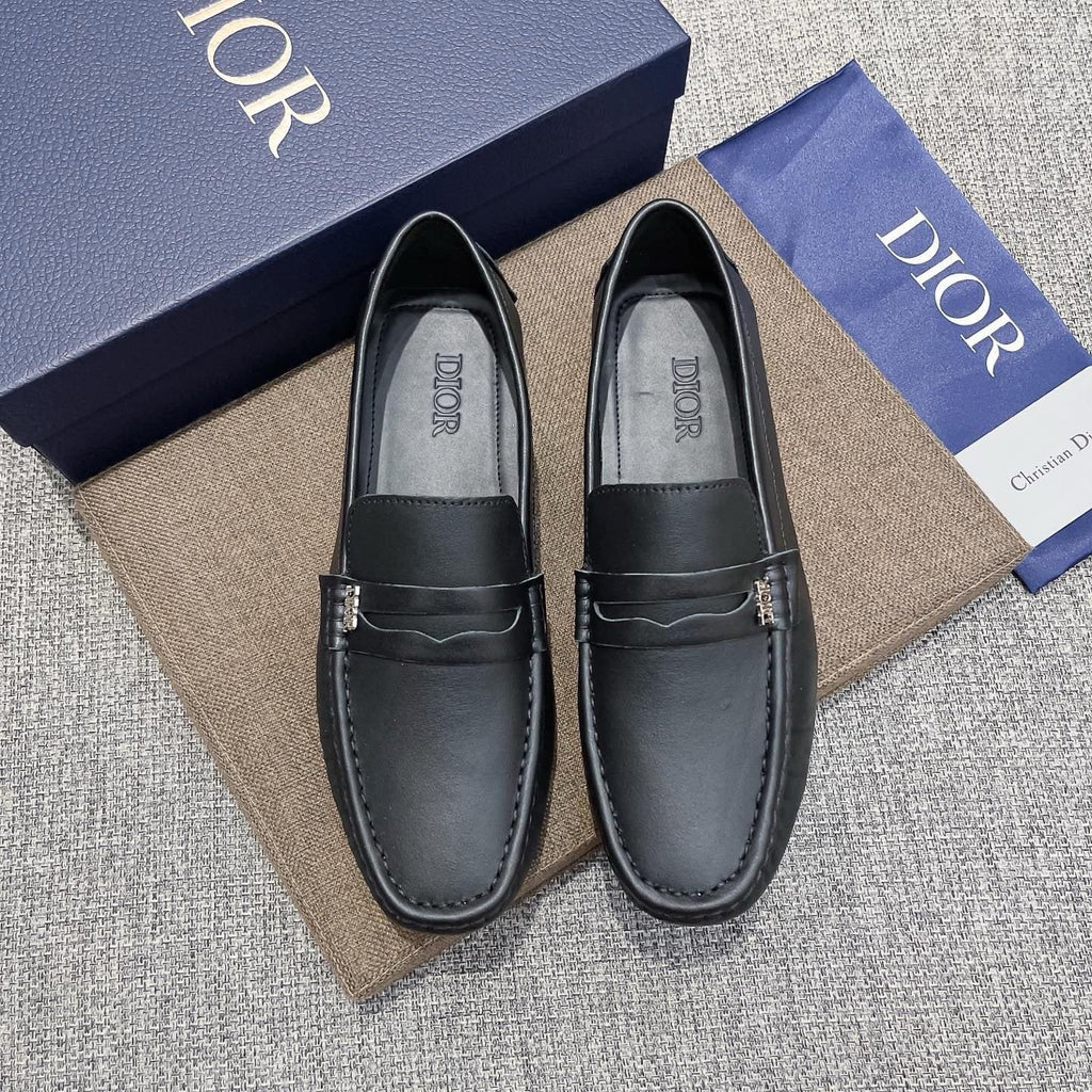 Dior Men's Black Moc-Toe Loafers