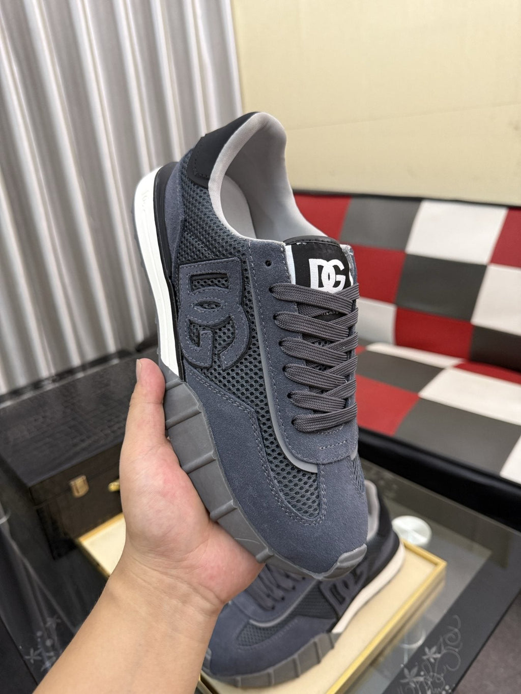 Dolce & Gabbana Slate Blue Low-Top Sneakers