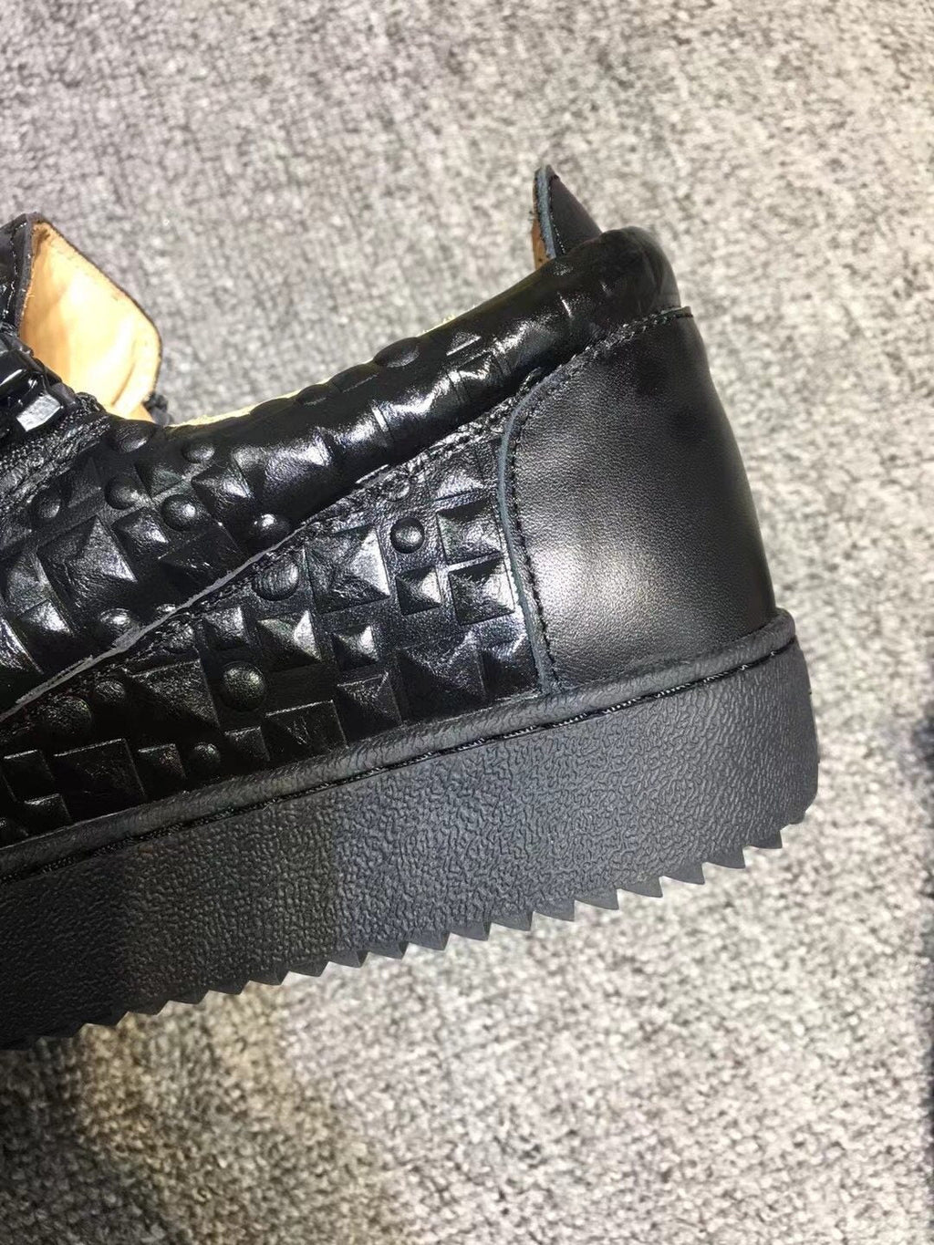 Giuseppe Zanotti Black Perforated Low-Top Sneakers