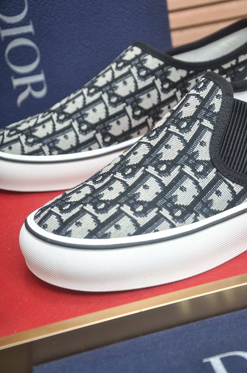 Dior Patterned Slip-On Sneakers