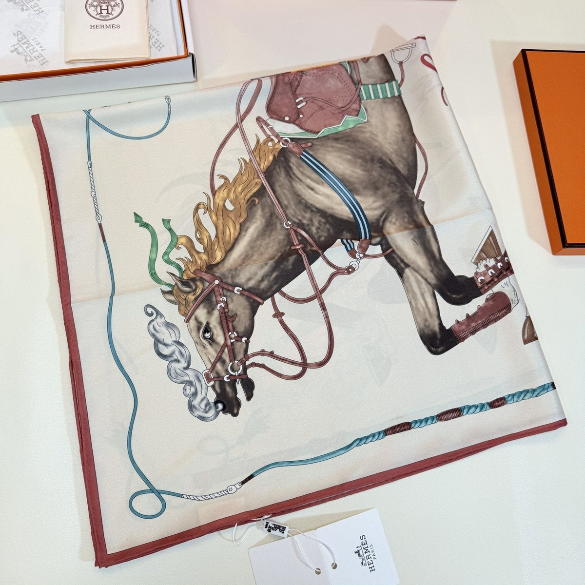 Hermès Equestrian Silk Scarf