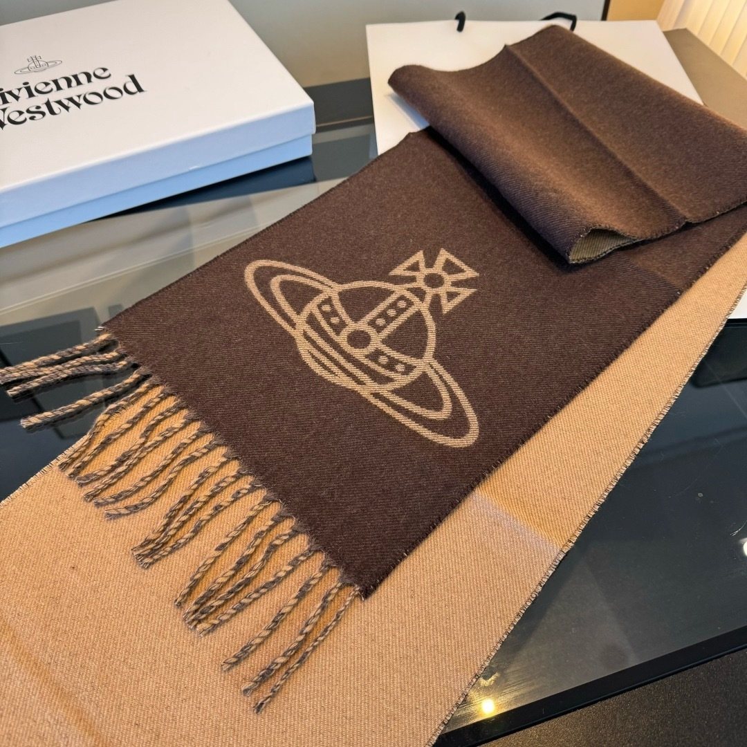 Vivienne Westwood Orb Fringed Scarf