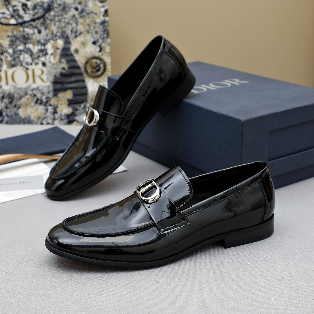 Dior Black Patent Leather Loafers