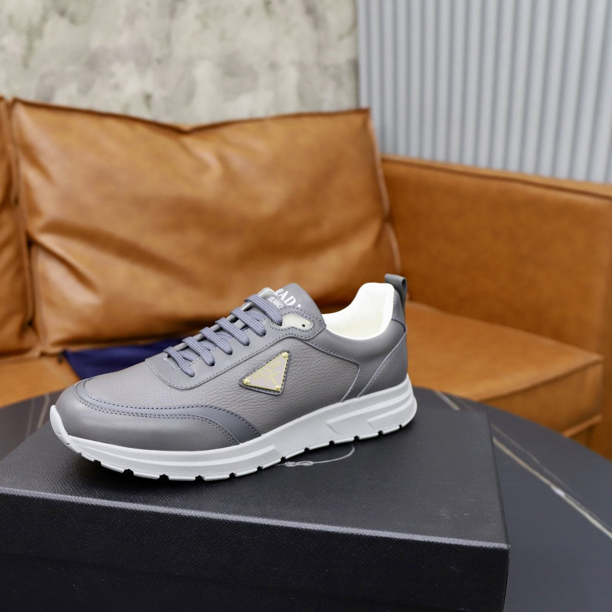 Prada Men's Paneled Lace-Up Sneakers
