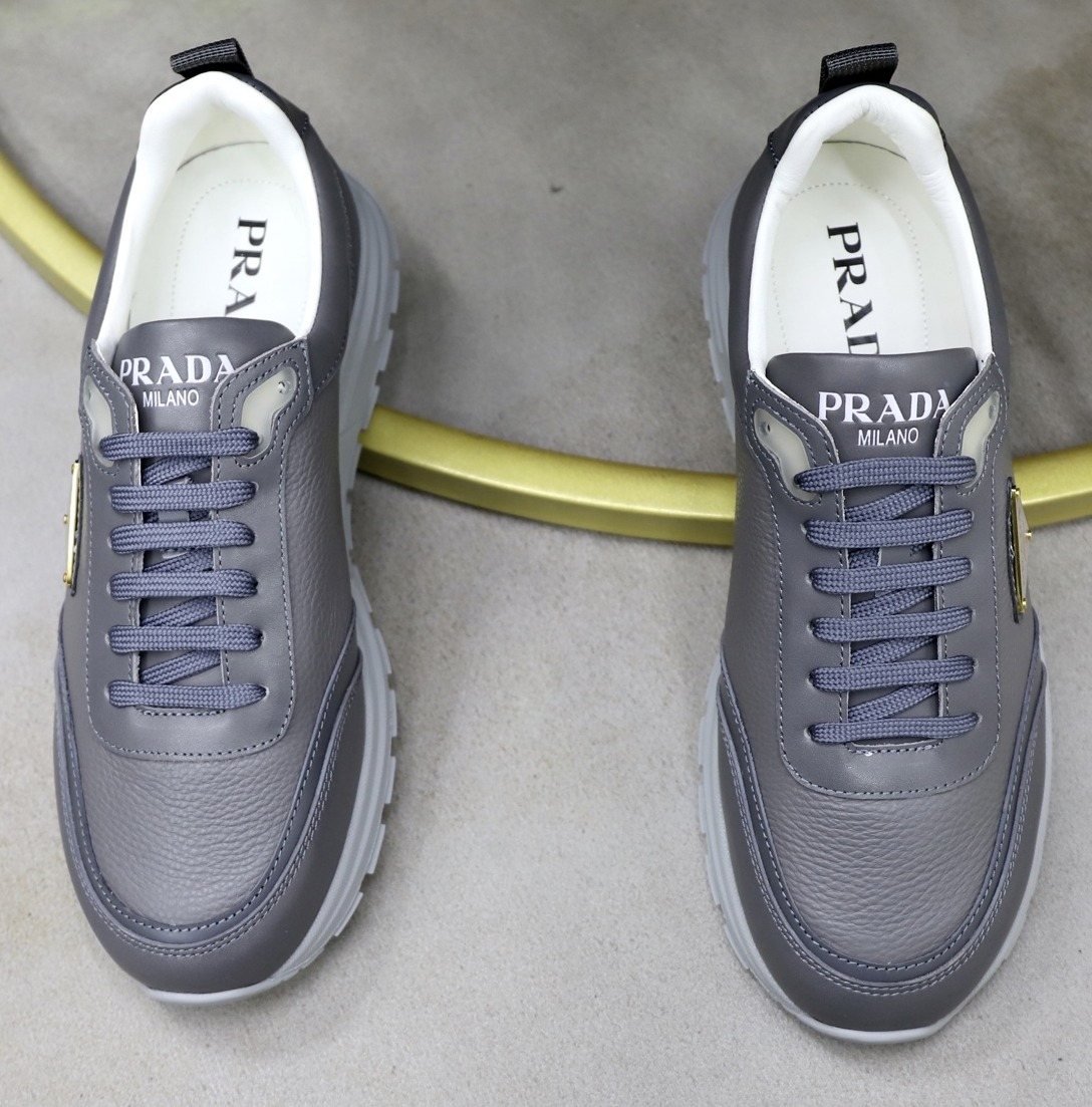 Prada Men's Paneled Lace-Up Sneakers
