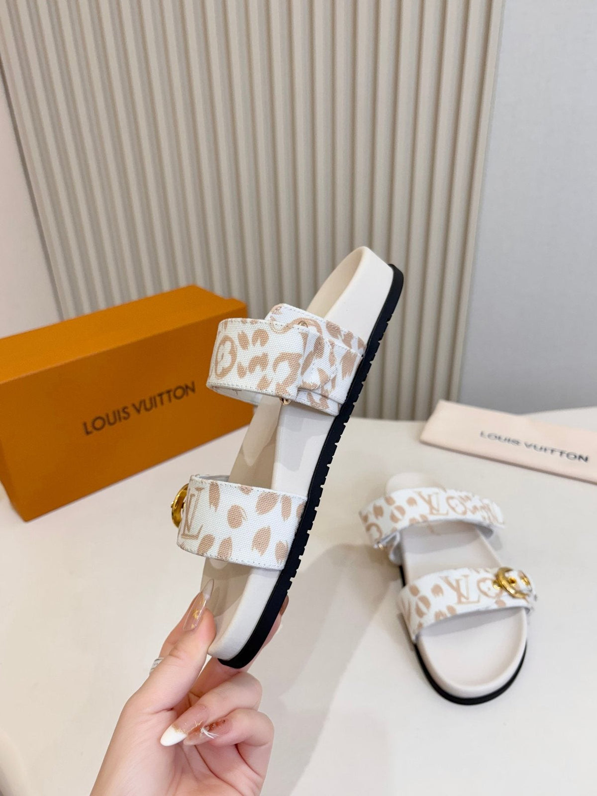 Louis Vuitton Double-Strap Slide Sandals - Dark Outsole