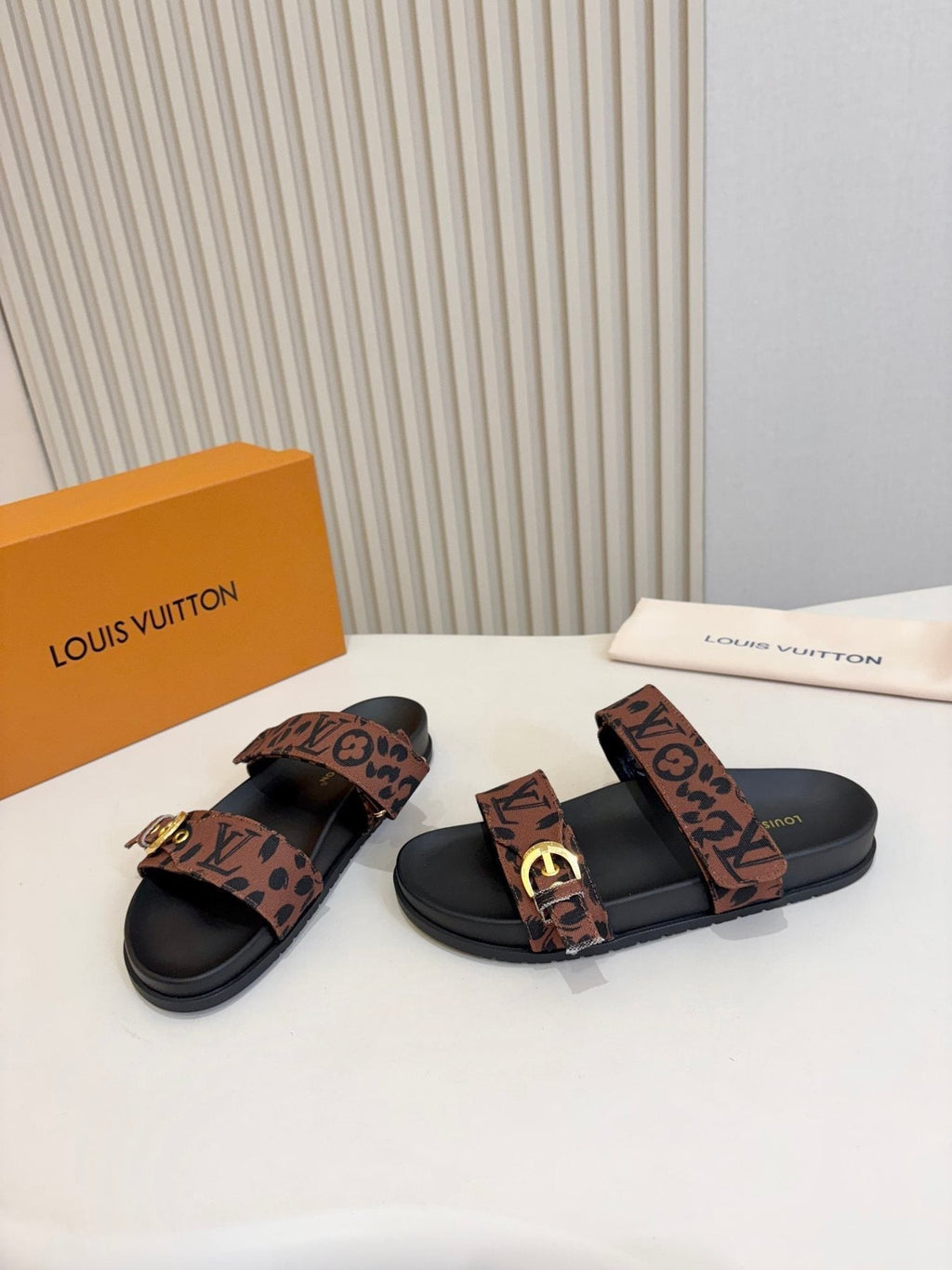 Louis Vuitton Double-Strap Slide Sandals - Dark Outsole