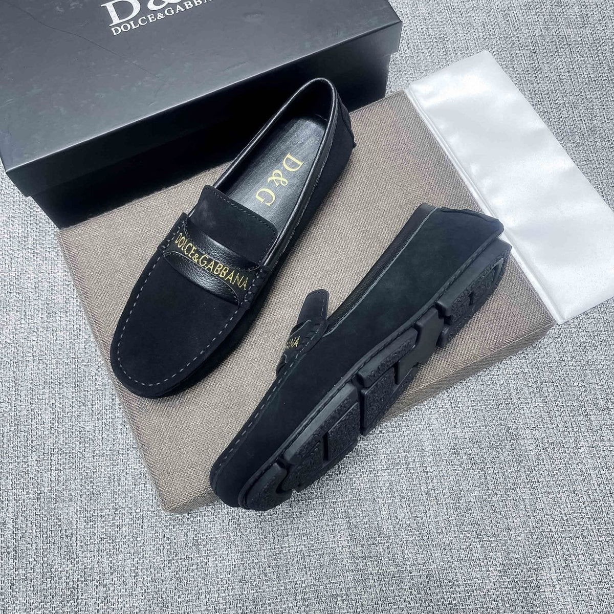 Dolce & Gabbana Men's Gold-Detail Loafers