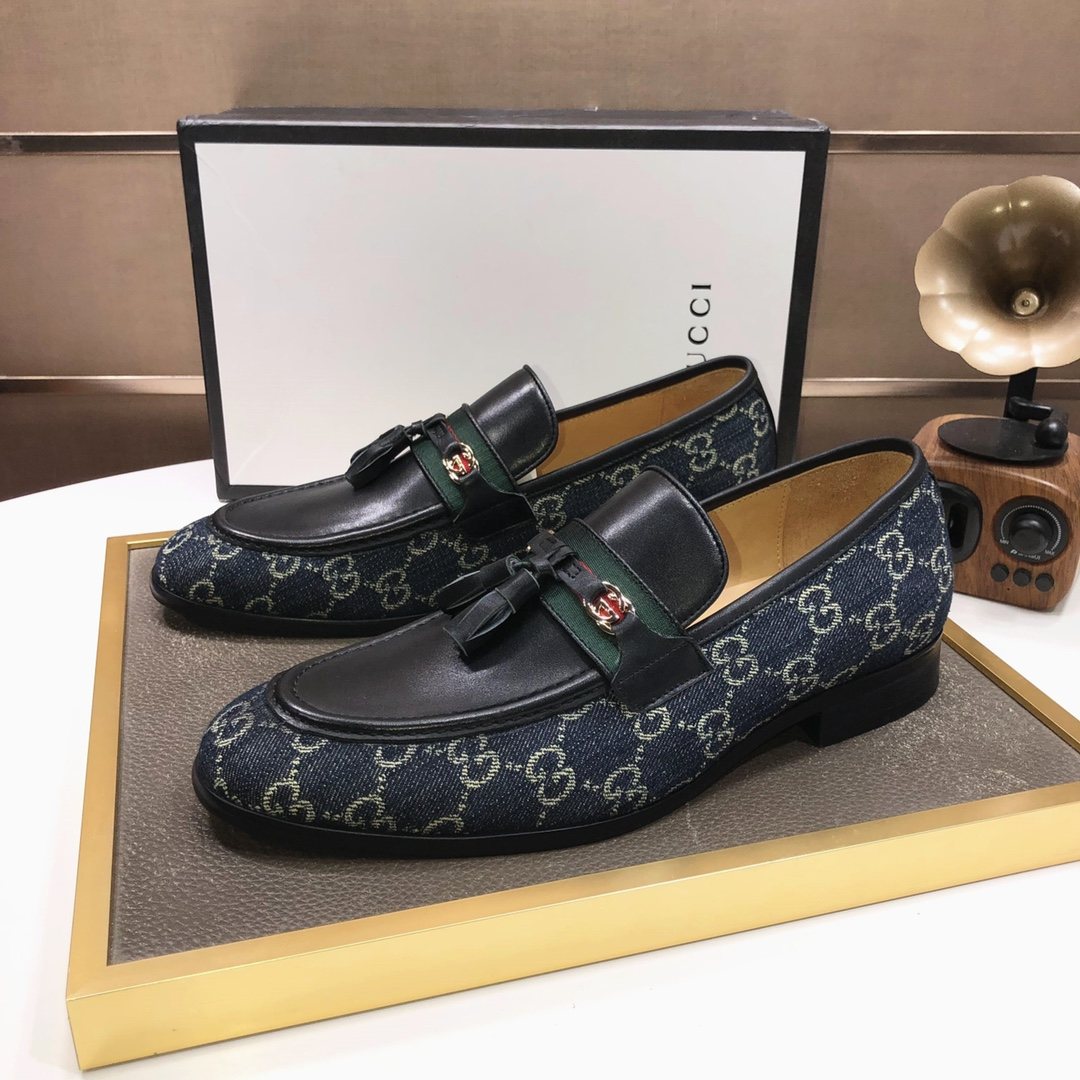 Gucci Monogram Tassel Loafers