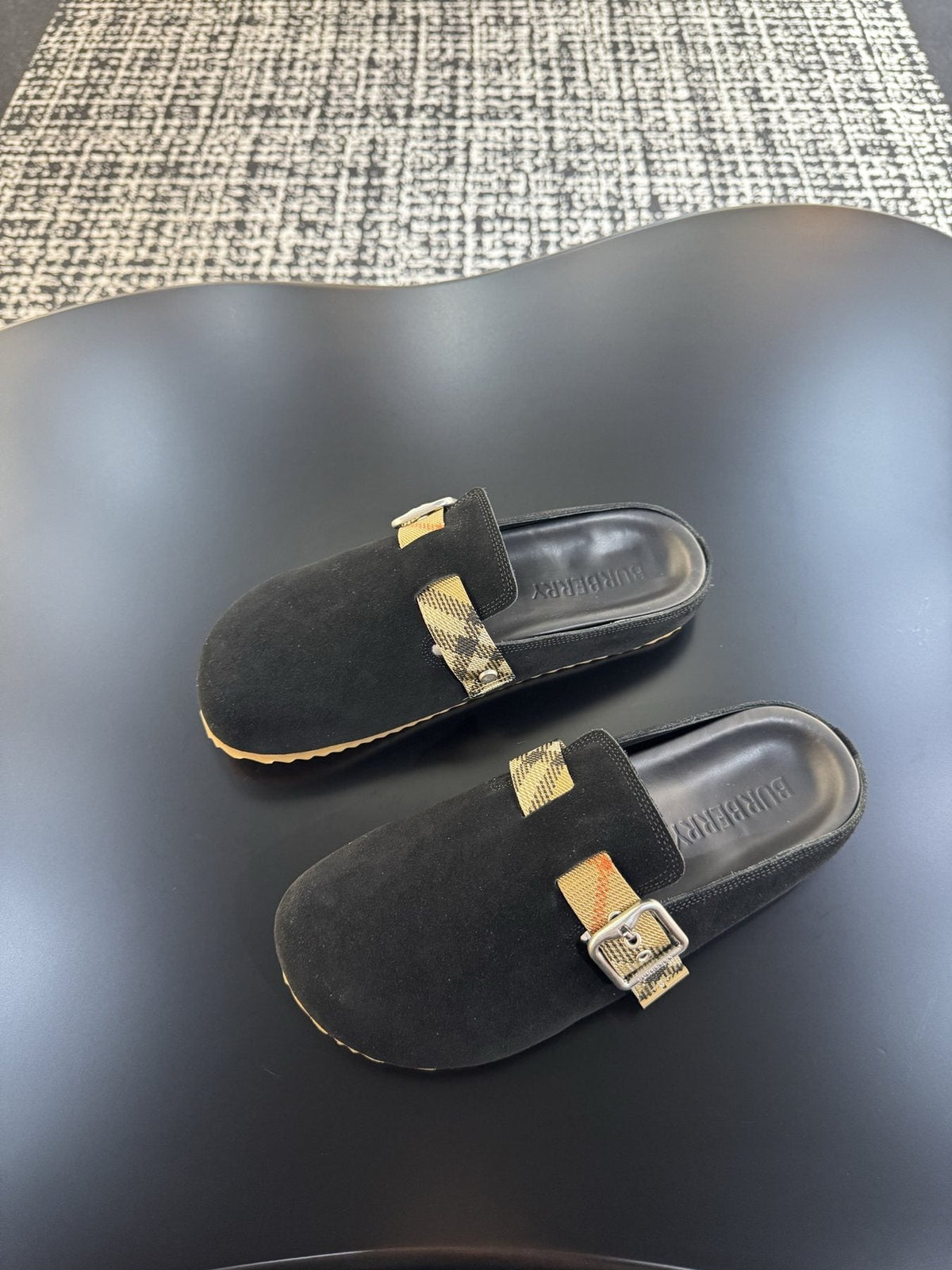 Burberry Men's Adjustable Buckle Slide Sandals