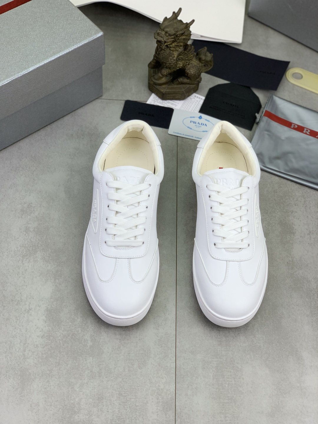 Prada Paneled Low-Top Sneakers