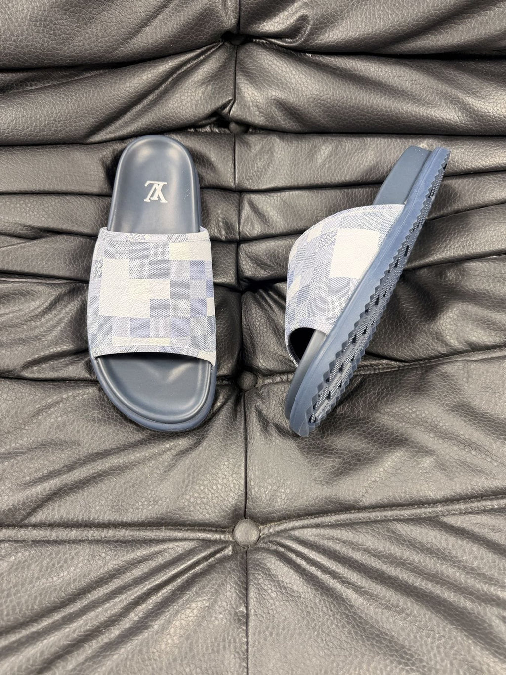 Louis Vuitton Checkered Slide Sandals