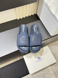 Burberry Embossed Check Slide Sandals