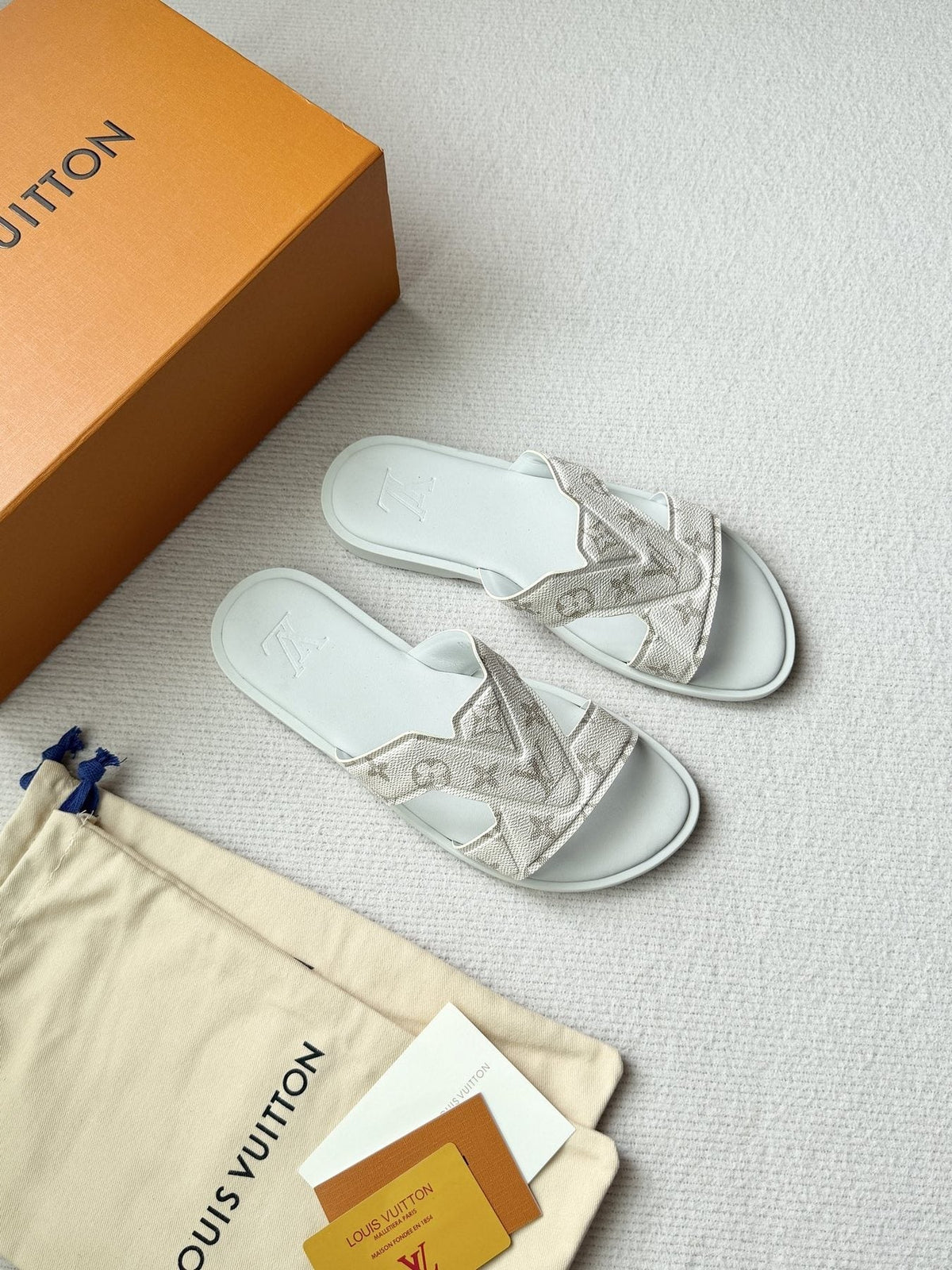 Louis Vuitton Cross-Strap Slide Sandals