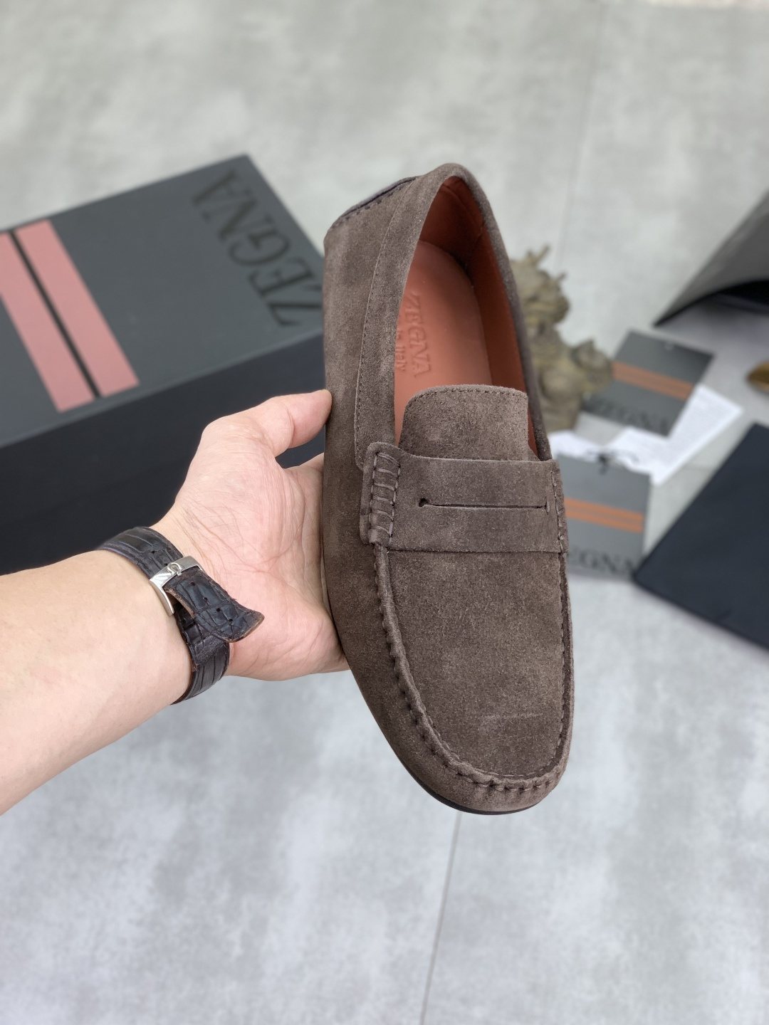 Zegna Men's Moc-Toe Driving Loafers