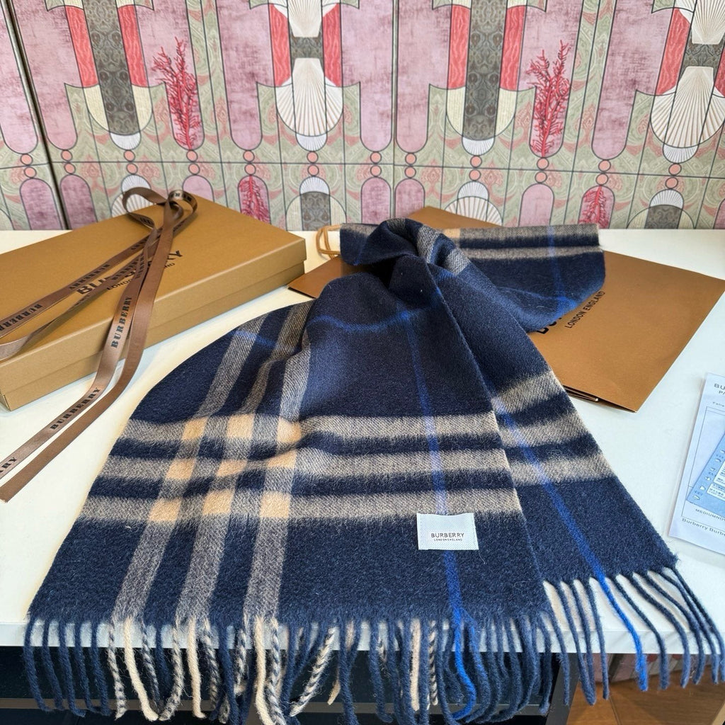 Burberry Fringed Plaid Scarf