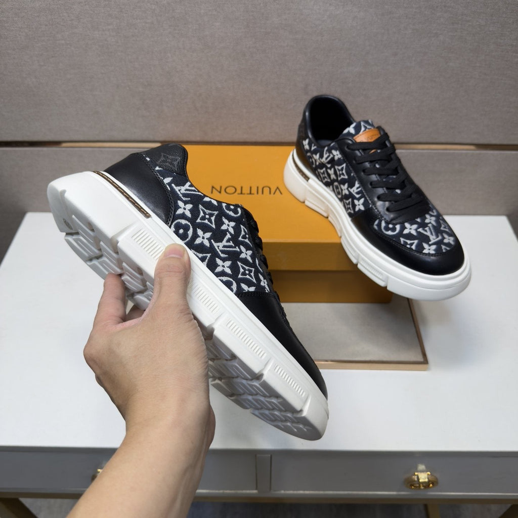 Louis Vuitton Monogram Panel Low-Top Sneakers