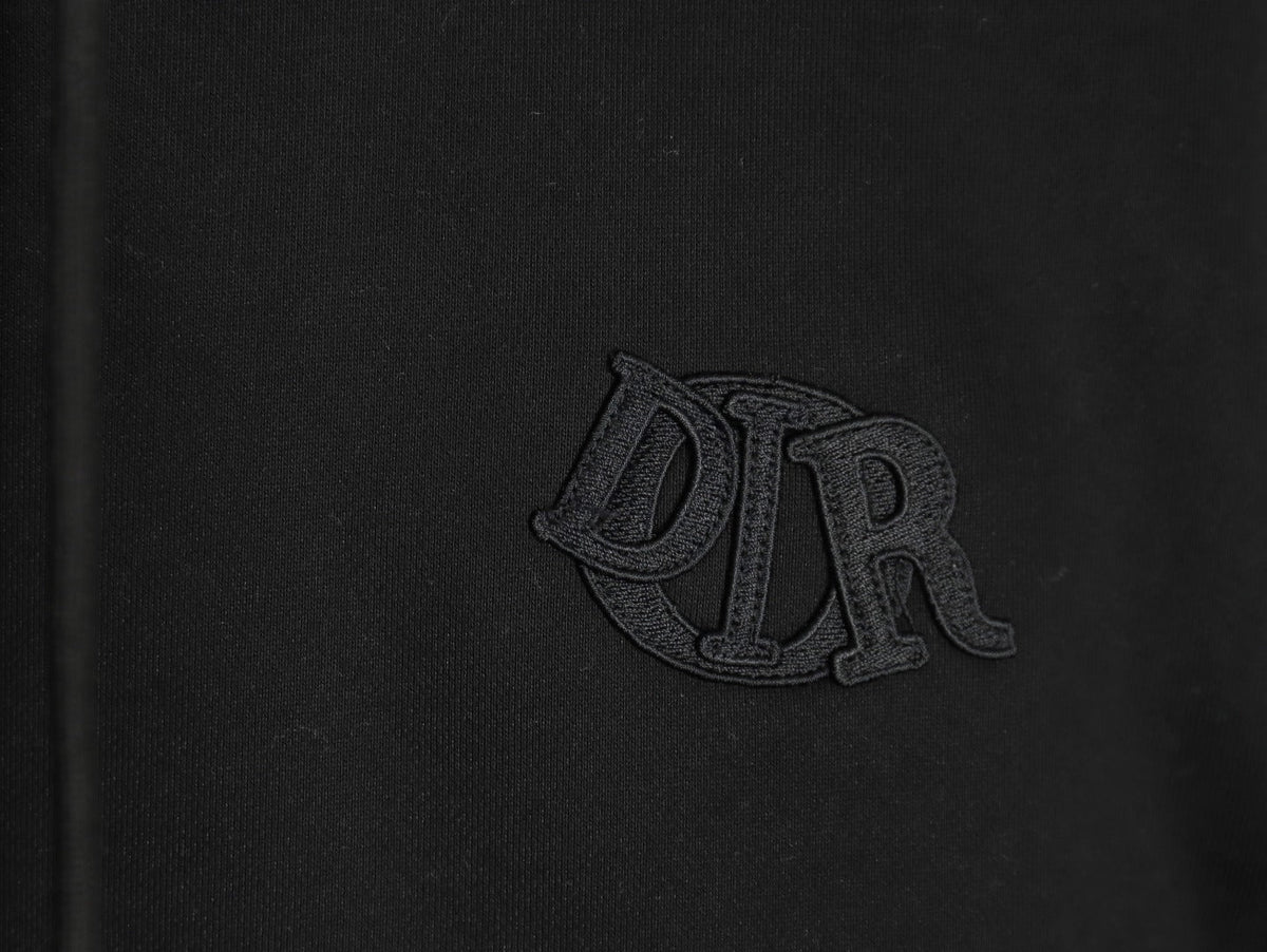 Dior CD Three-Color Badge Patch Hoodie - Black