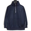 Gucci Contrast-Line Half-Zip Stand-Collar Jacket - Navy